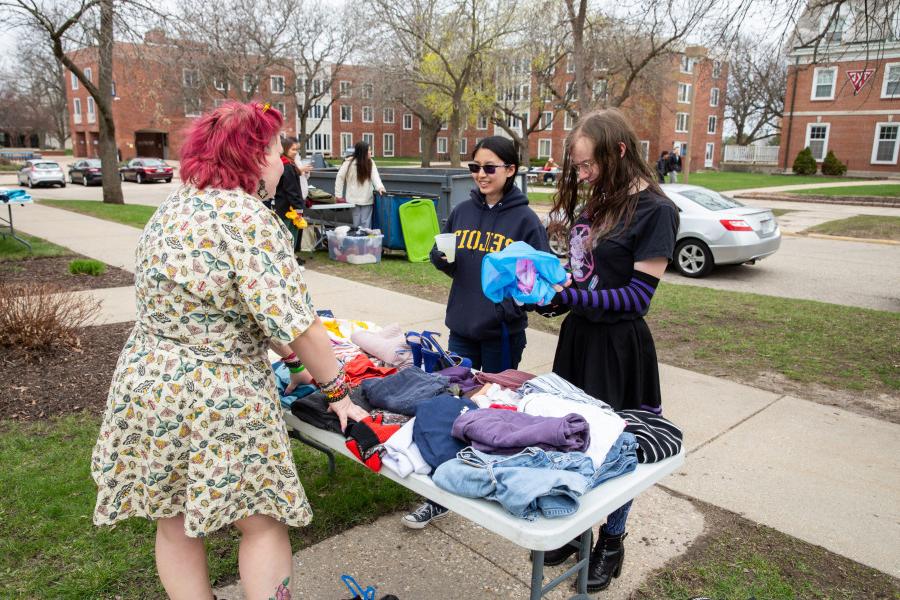 End-of-the-year rummage sales give students a chance to unload, or upload, some great second-hand items.